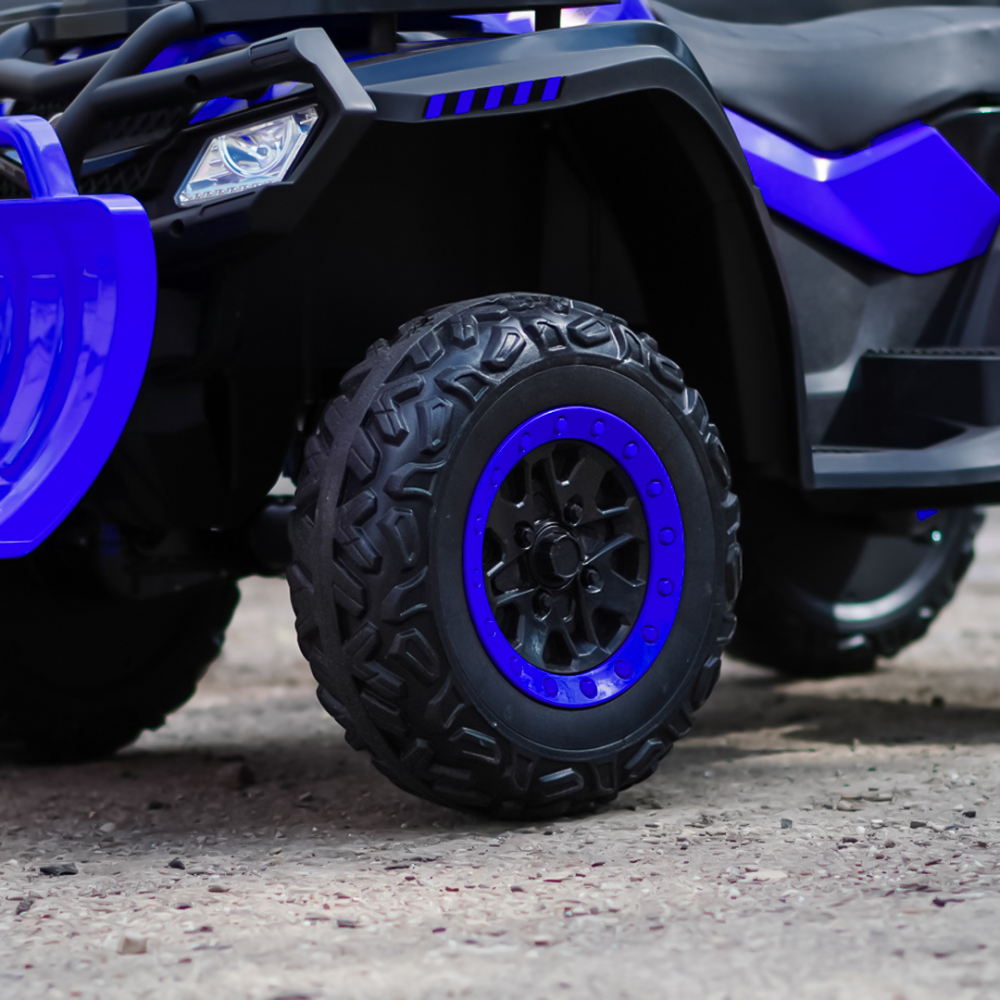 ATV electric pentru copii BJS615, 4x4, accesorii incluse, 320W, 24V, bluetooth, echipare premium, albastru [7]