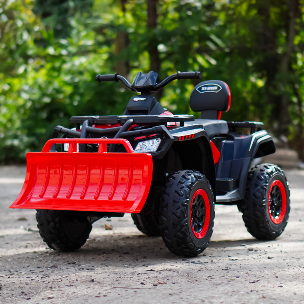 Ride-on electric ATV for children, BJS615, 4x4, accesories included, 320W, 24V, bluetooth, premium equiped, red [2]