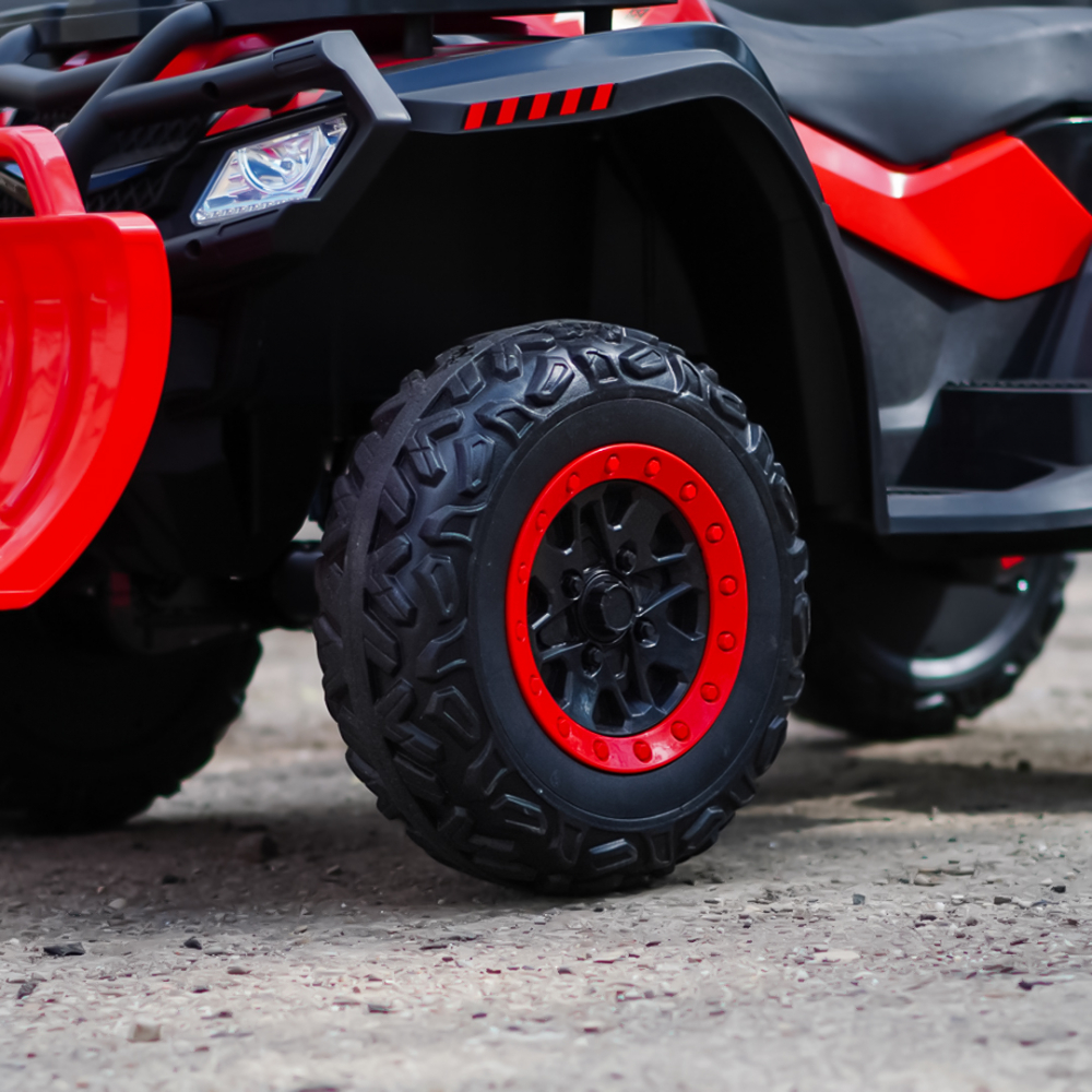 Ride-on electric ATV for children, BJS615, 4x4, accesories included, 320W, 24V, bluetooth, premium equiped, red [9]