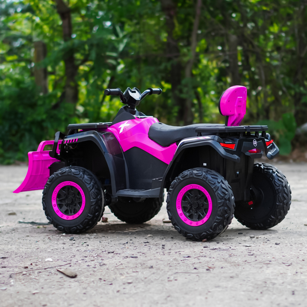ATV electric pentru copii BJS615, 4x4, accesorii incluse, 320W, 24V, bluetooth, echipare premium, roz [4]