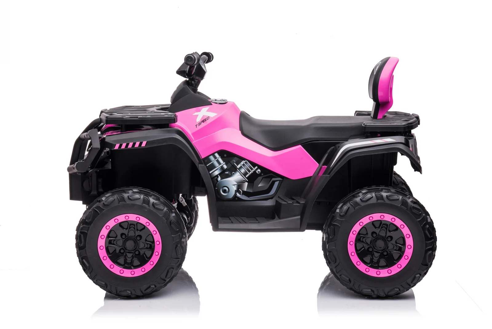 ATV electric pentru copii BJS615, 4x4, accesorii incluse, 320W, 24V, bluetooth, echipare premium, roz [16]