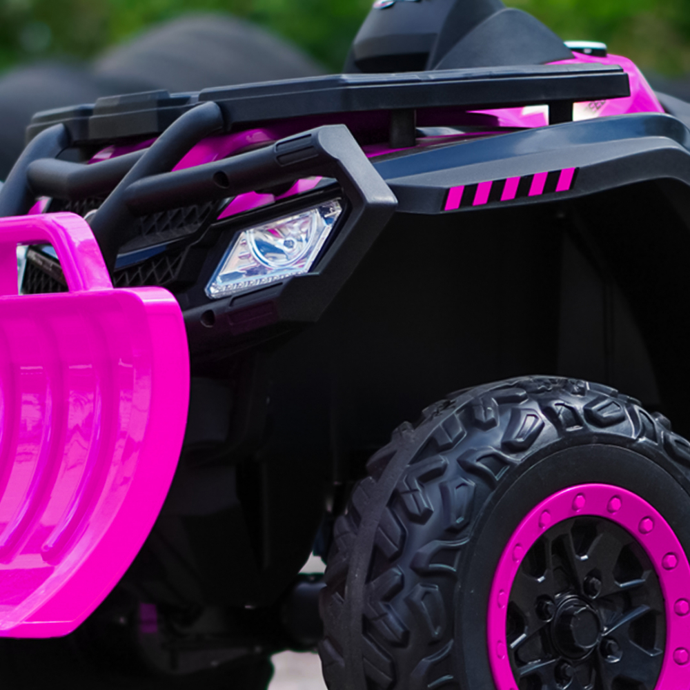 ATV electric pentru copii BJS615, 4x4, accesorii incluse, 320W, 24V, bluetooth, echipare premium, roz [9]