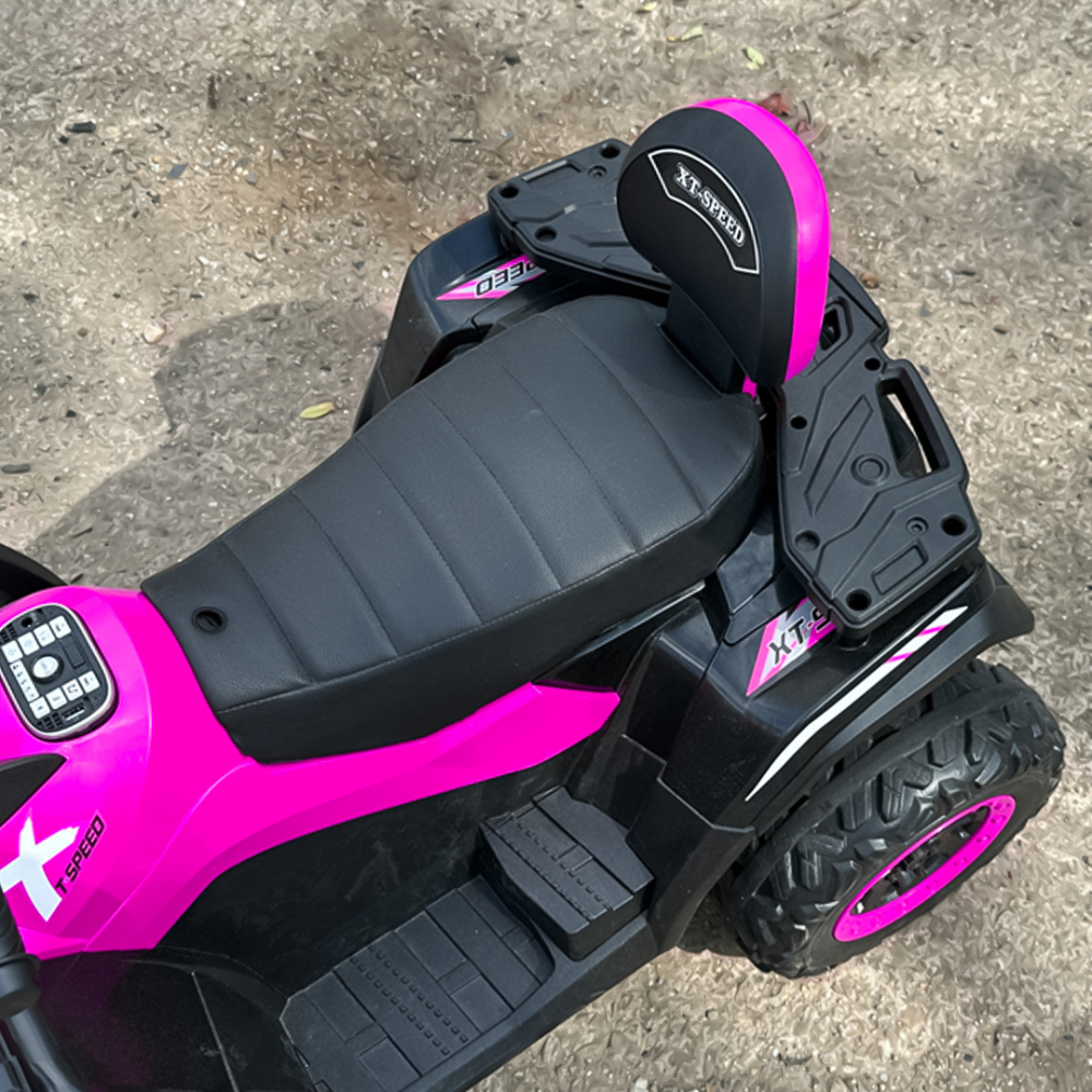 ATV electric pentru copii BJS615, 4x4, accesorii incluse, 320W, 24V, bluetooth, echipare premium, roz [11]