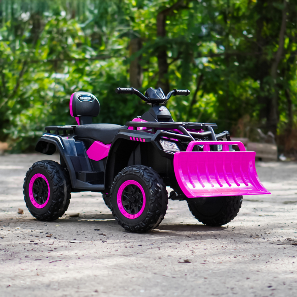 ATV electric pentru copii BJS615, 4x4, accesorii incluse, 320W, 24V, bluetooth, echipare premium, roz [7]