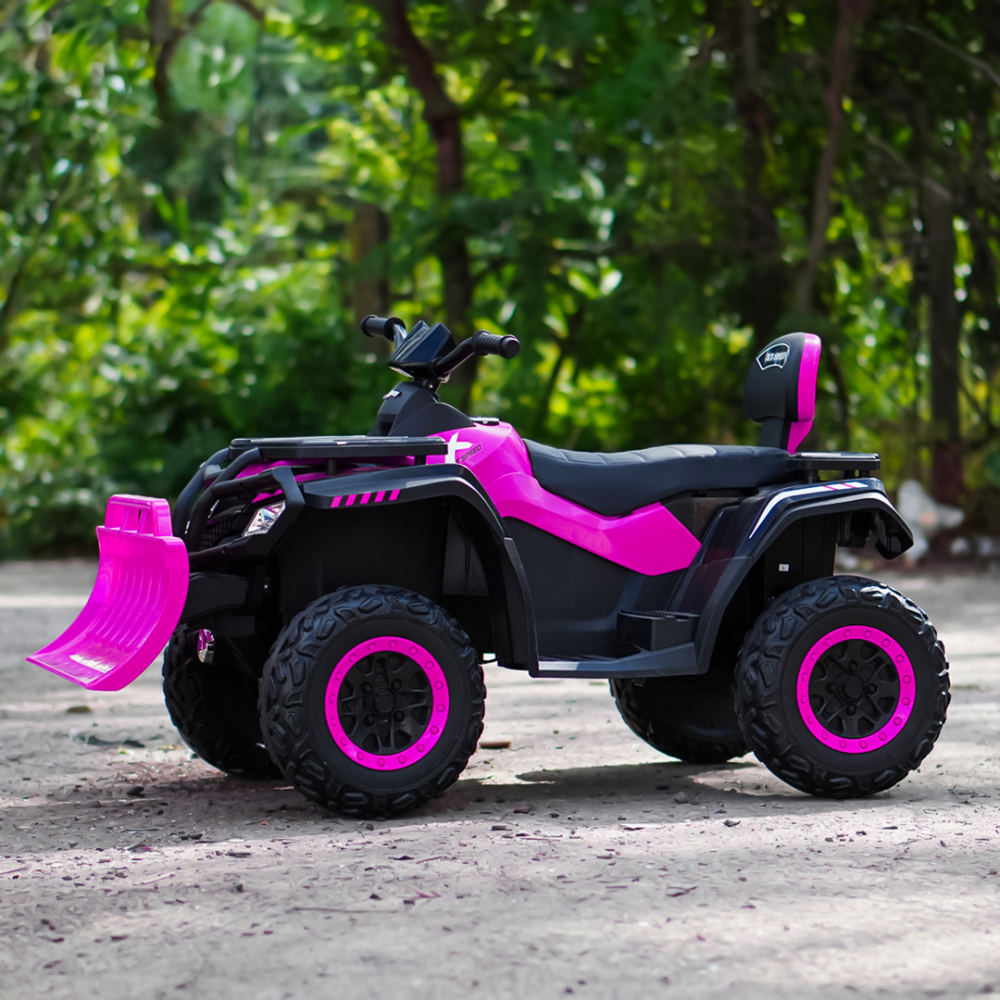 ATV electric pentru copii BJS615, 4x4, accesorii incluse, 320W, 24V, bluetooth, echipare premium, roz [3]