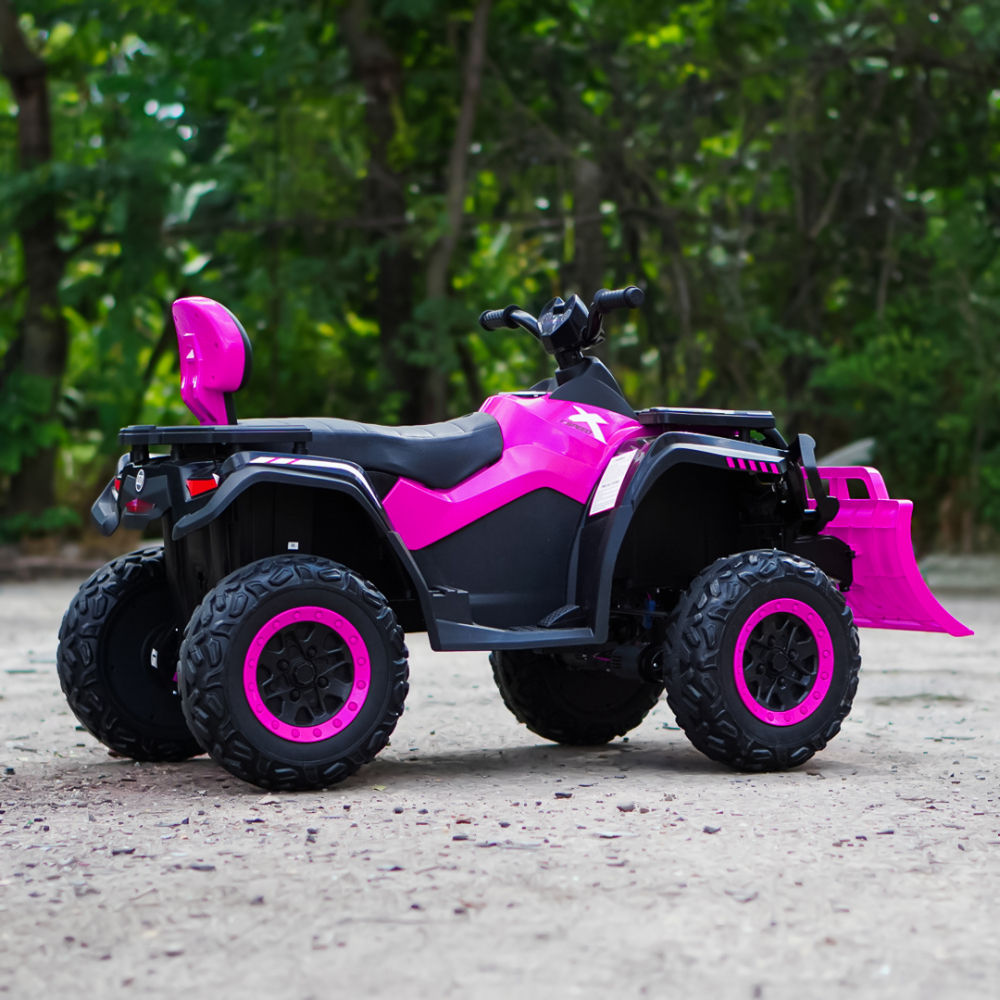 ATV electric pentru copii BJS615, 4x4, accesorii incluse, 320W, 24V, bluetooth, echipare premium, roz [6]