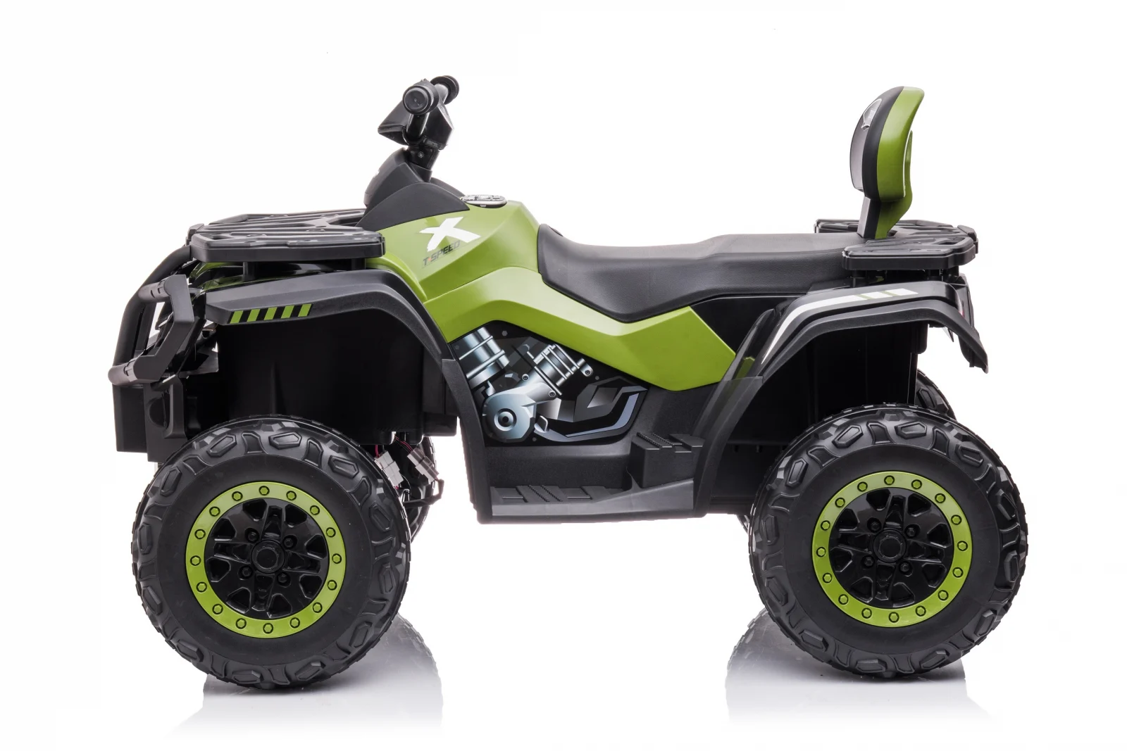 Ride-on electric ATV for children, BJS615, 4x4, accesories included, 320W, 24V, bluetooth, premium equiped, green [2]