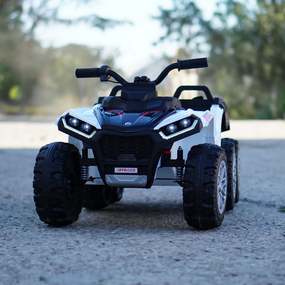 Electric ride-on ATV for children, FarmQuad 6x6, 180W, 12V 14AH, premium, white [2]