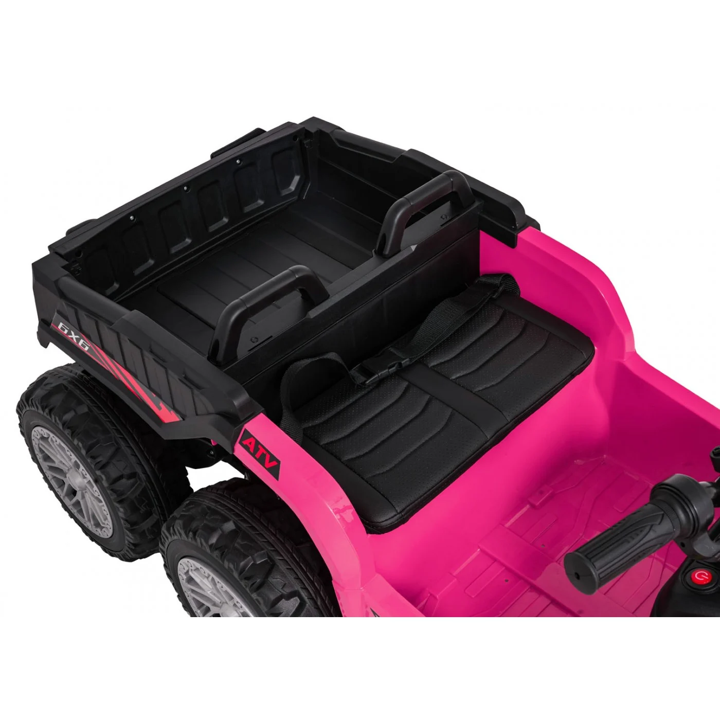 ATV electric pentru copii FarmQuad 6x6, 180W, 12V 14AH, premium, roz [7]