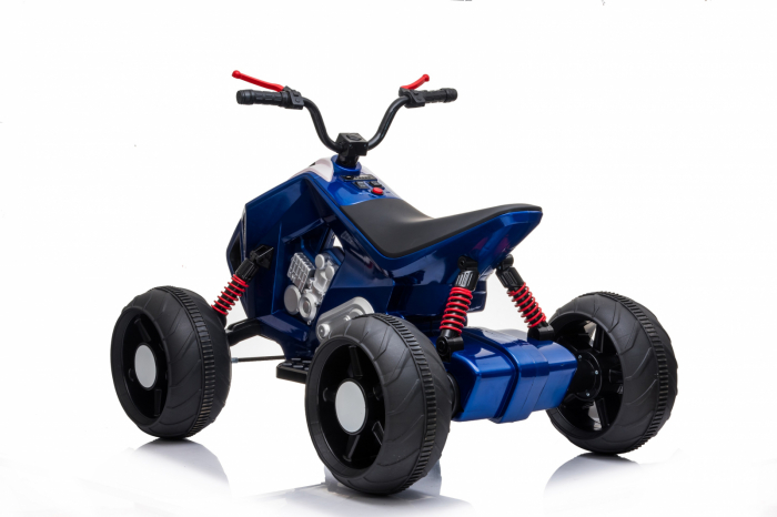 ATV electric pentru copii BJ718, 90W 12V, cu scaun tapitat, albastru [18]