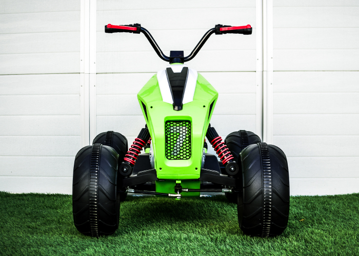 ATV electric pentru copii BJ718, 90W 12V, cu scaun tapitat, verde [3]