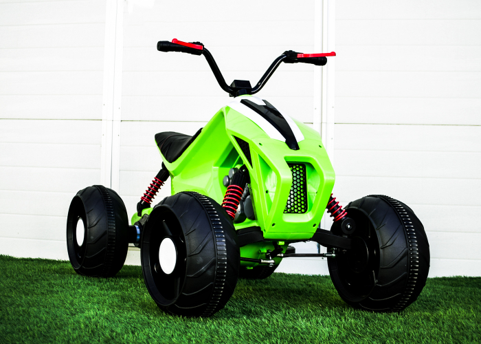 ATV electric pentru copii BJ718, 90W 12V, cu scaun tapitat, verde [1]
