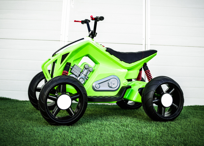ATV electric pentru copii BJ718, 90W 12V, cu scaun tapitat, verde [5]