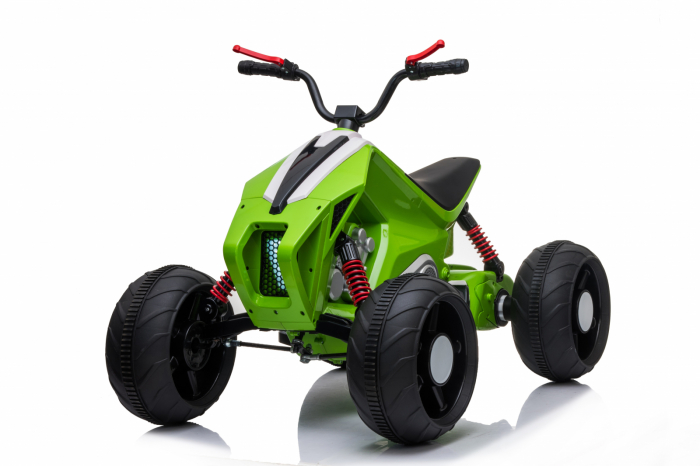 ATV electric pentru copii BJ718, 90W 12V, cu scaun tapitat, verde [2]