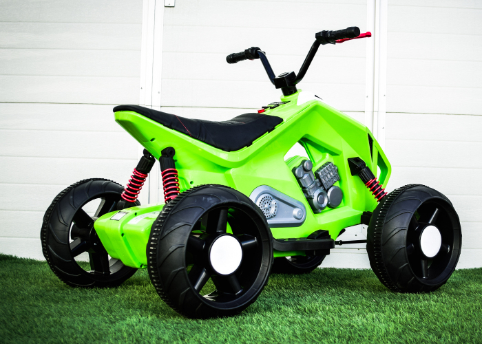 ATV electric pentru copii BJ718, 90W 12V, cu scaun tapitat, verde [8]