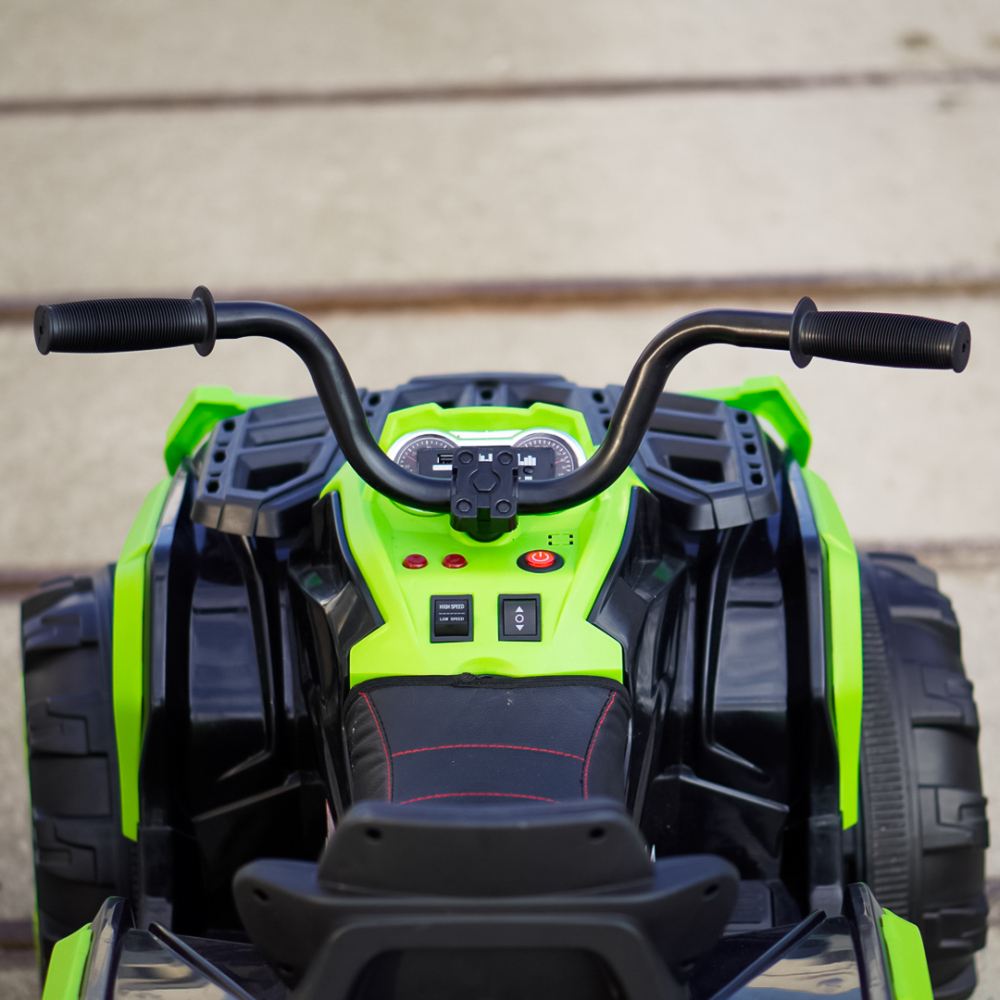 ATV electric pentru copii, model Offroad-K, 90W, 12V, scaun tapitat, verde [11]