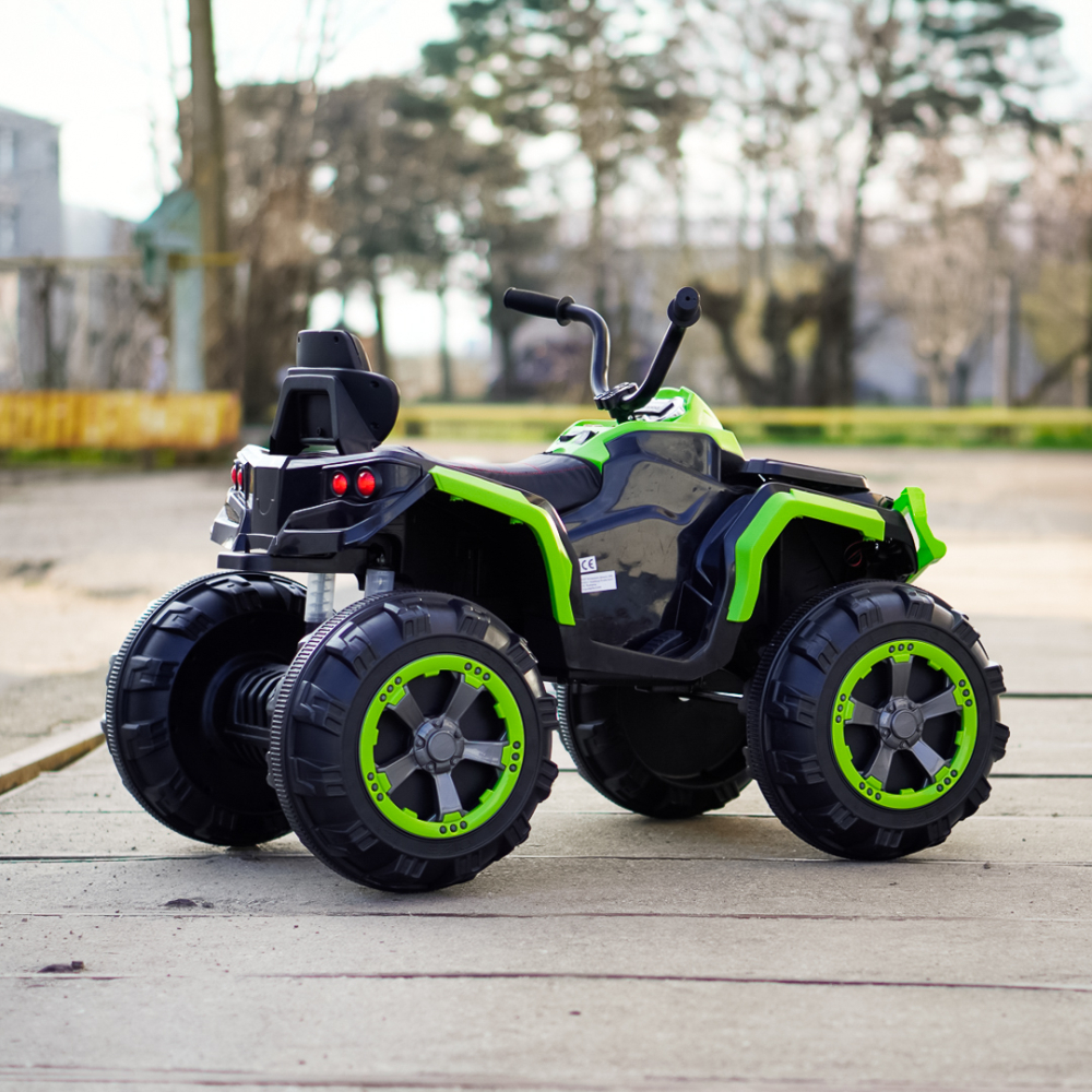ATV electric pentru copii, model Offroad-K, 90W, 12V, scaun tapitat, verde [9]
