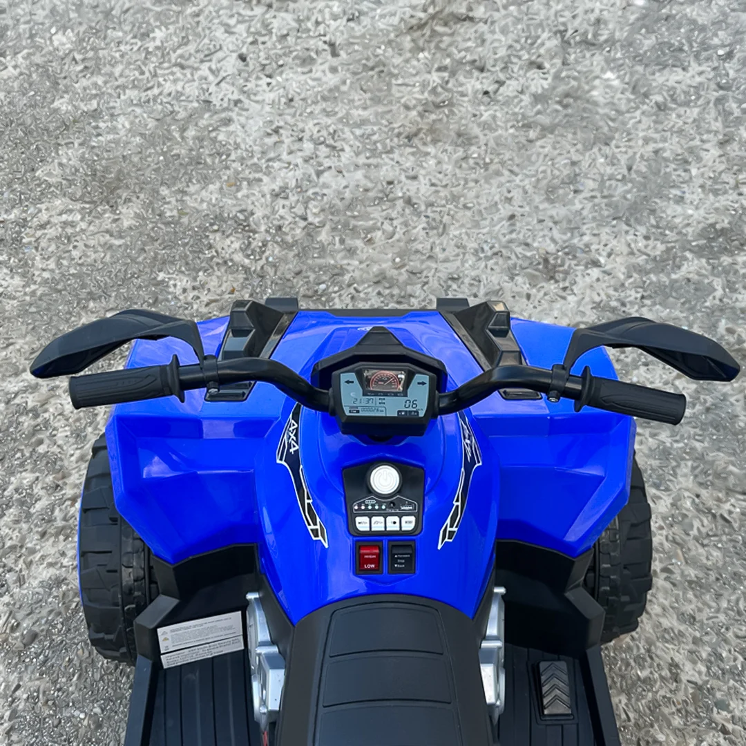 ATV electric pentru copii, SuperOffroad V2, 4x4, 140W, 12V, 7Ah, pentru 2 copii, albastru [9]