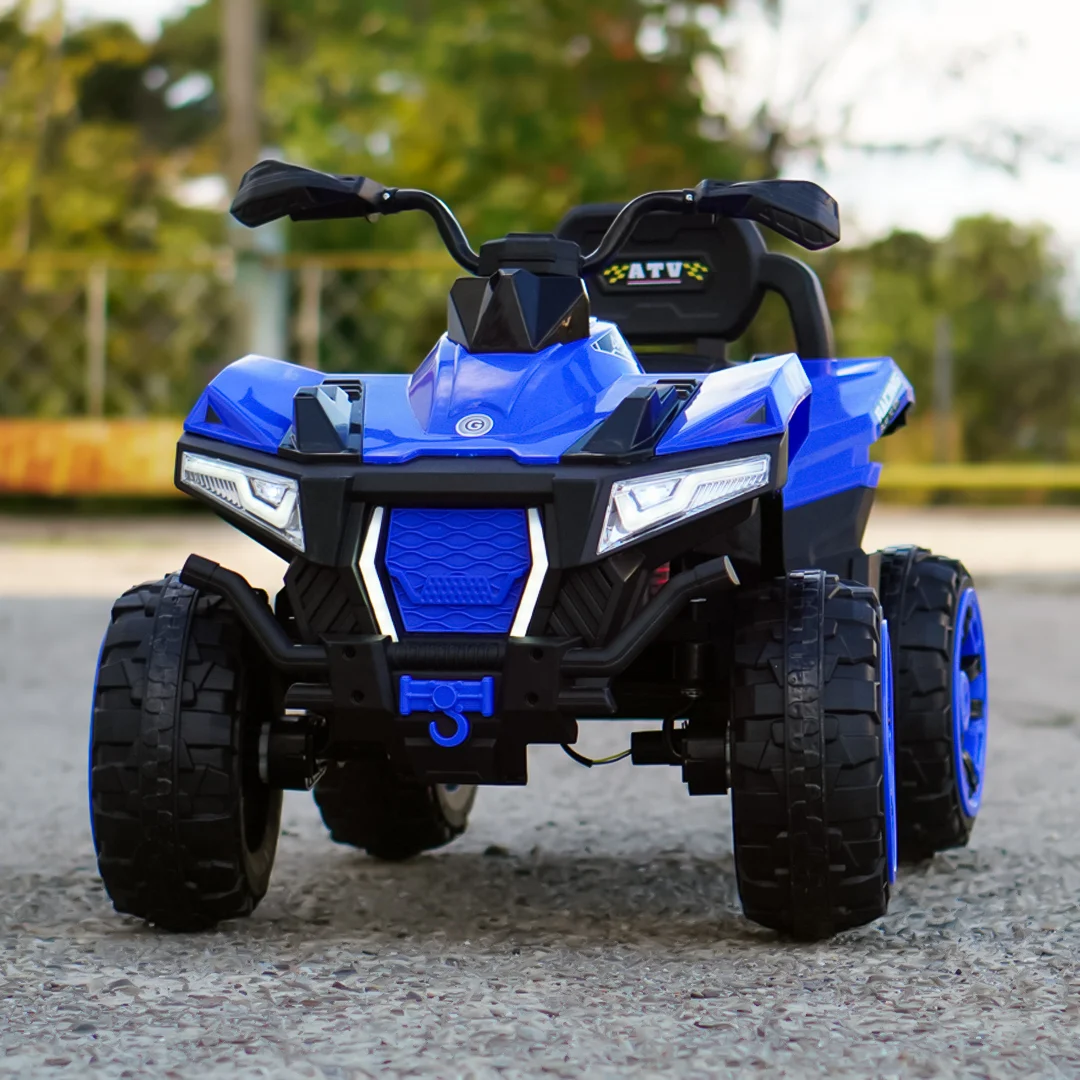 ATV electric pentru copii, SuperOffroad V2, 4x4, 140W, 12V, 7Ah, pentru 2 copii, albastru [3]