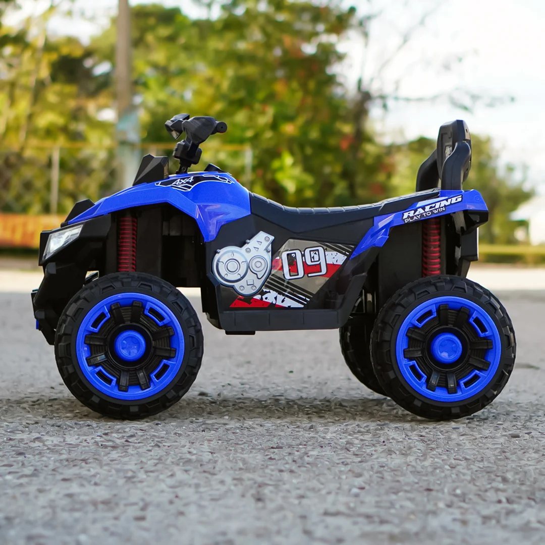 ATV electric pentru copii, SuperOffroad V2, 4x4, 140W, 12V, 7Ah, pentru 2 copii, albastru [8]