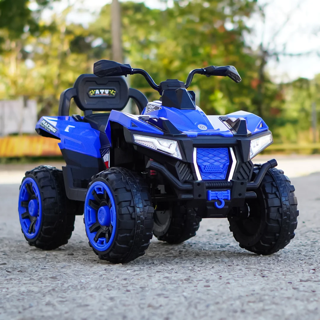 ATV electric pentru copii, SuperOffroad V2, 4x4, 140W, 12V, 7Ah, pentru 2 copii, albastru [7]
