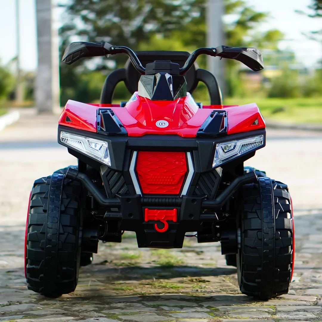 Children's electric ATV, SuperOffroad V2, 4x4, 140W, 12V, 7Ah, for 2 children, red [10]