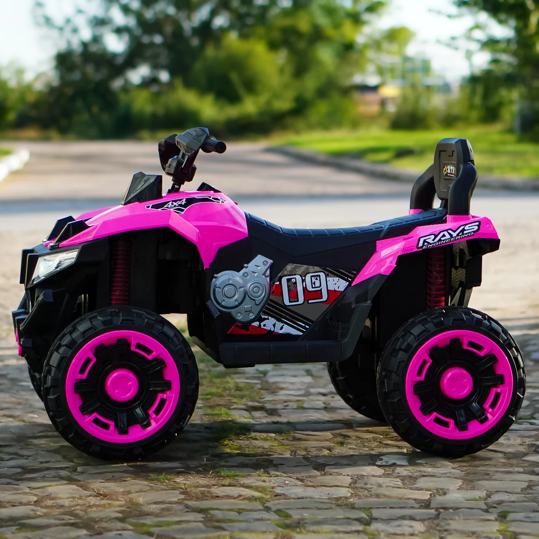 Children's electric ATV, SuperOffroad V2, 4x4, 140W, 12V, 7Ah, for 2 children, pink [10]