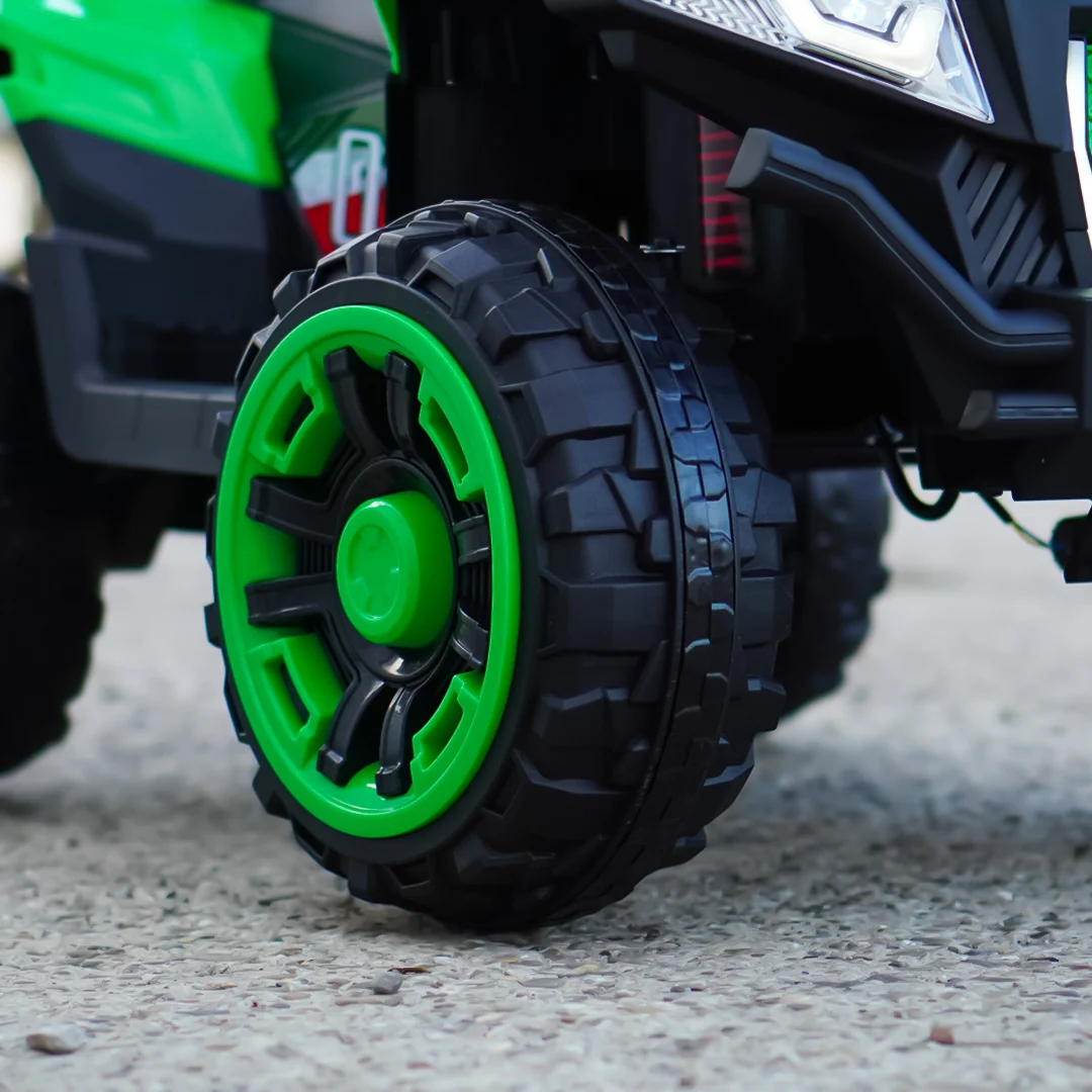 Children's electric ATV, SuperOffroad V2, 4x4, 140W, 12V, 7Ah, for 2 children, green [10]