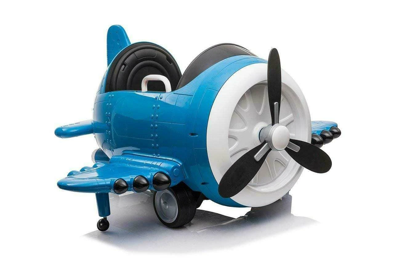 Avion electric pentru copii Eyas plane BJ20201 60W 12V, telecomanda, albastru [11]