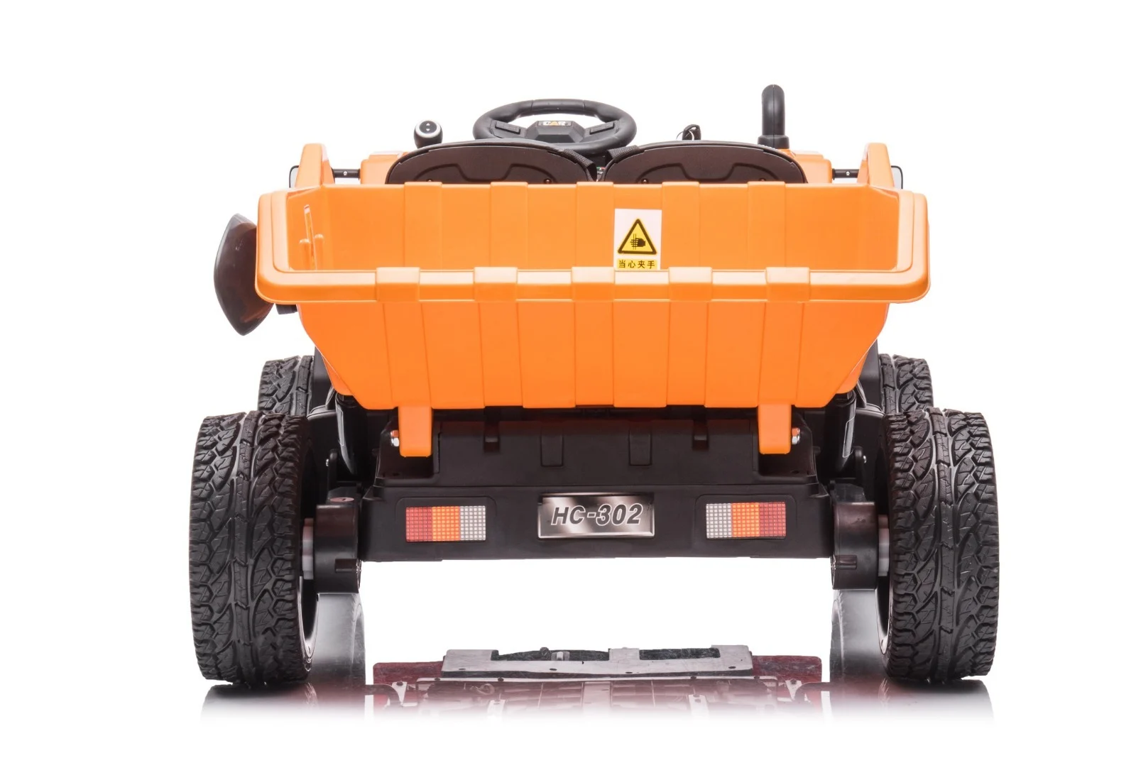 Children's electric dump truck BJ302, 2 seats, 80W, 12V-10Ah, premium equipped, yellow [5]