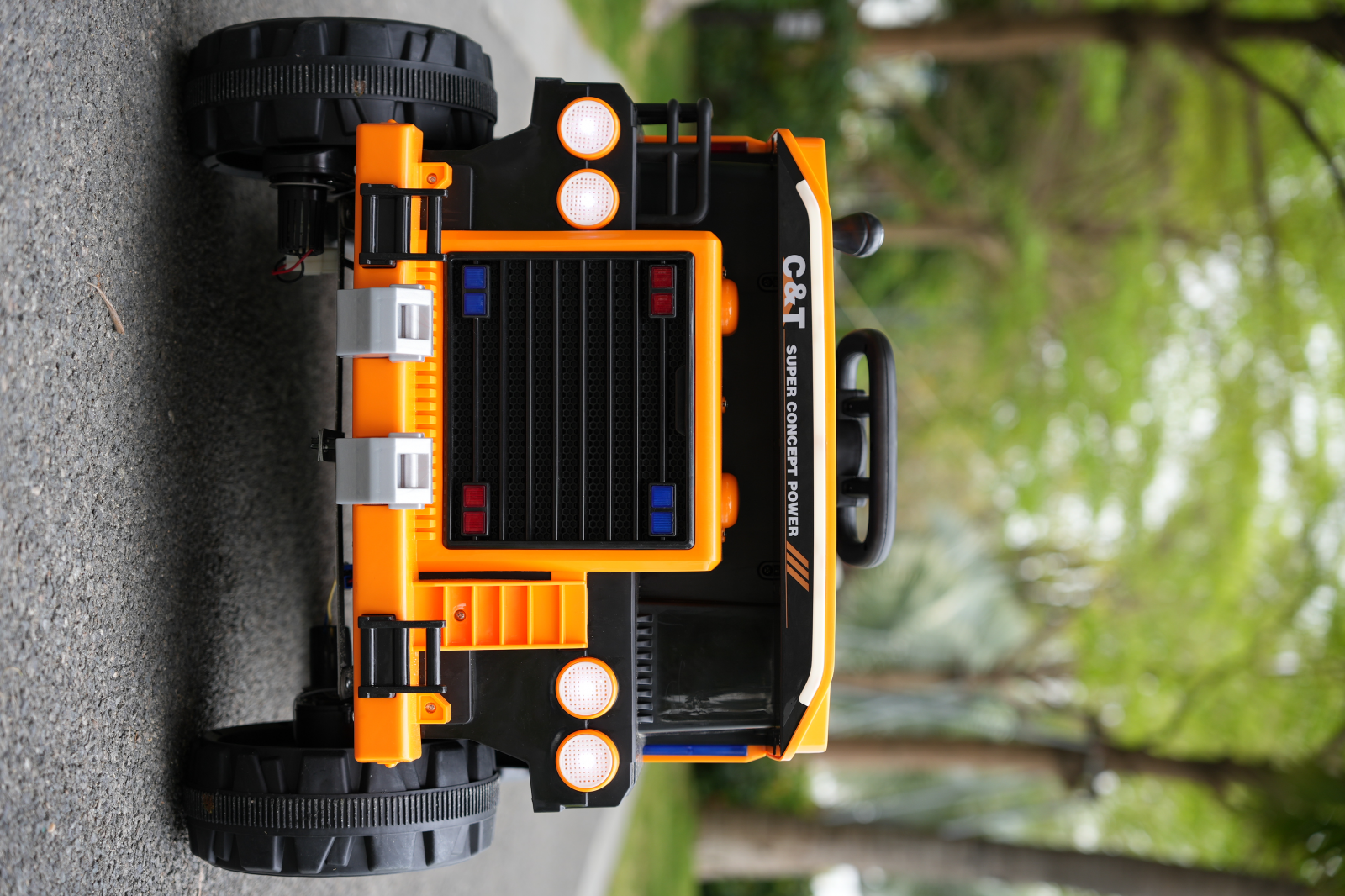 Electric ride-on truck with 2 seats BJDQ818, 120W, 12V 10Ah, PREMIUM equiped, yellow [19]