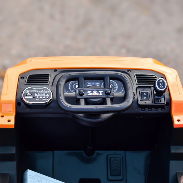 Electric ride-on truck with 2 seats BJDQ818, 120W, 12V 10Ah, PREMIUM equiped, yellow [14]