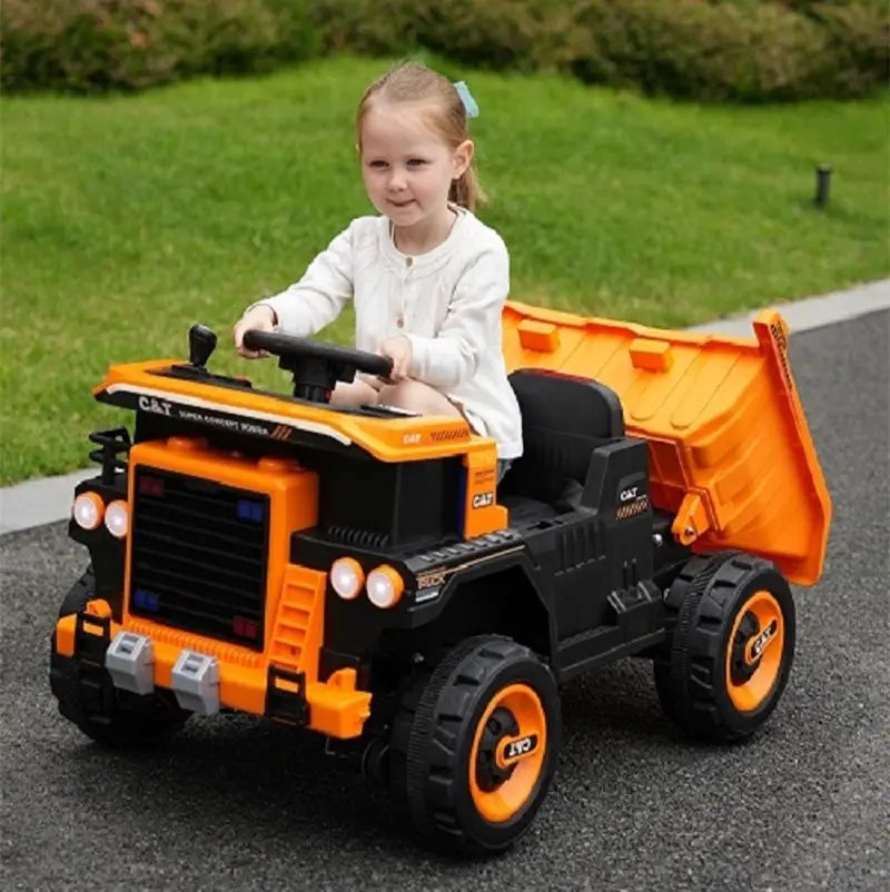 Electric ride-on truck with 2 seats BJDQ818, 120W, 12V 10Ah, PREMIUM equiped, yellow [18]