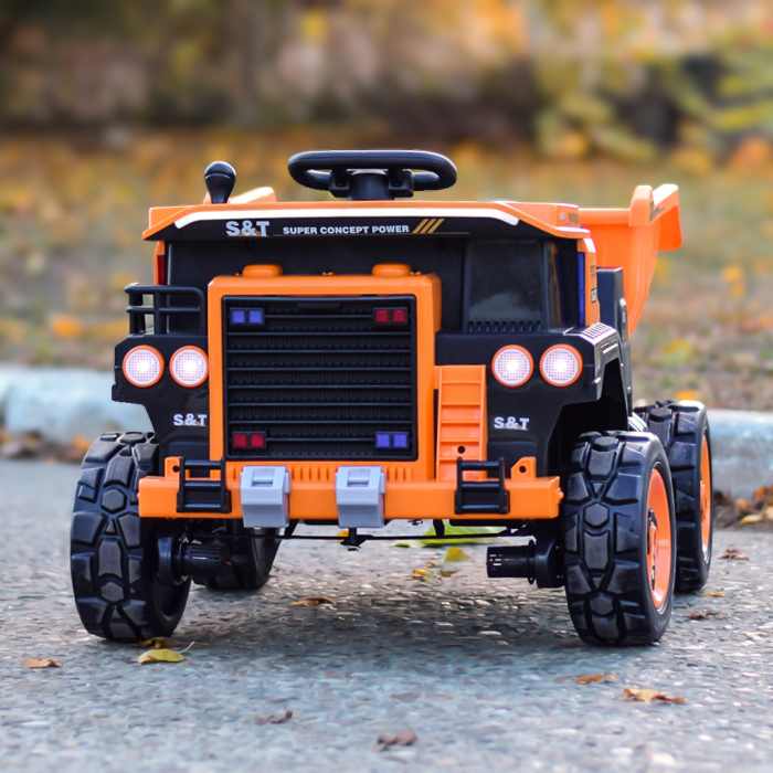 Electric ride-on truck with 2 seats BJDQ818, 120W, 12V 10Ah, PREMIUM equiped, yellow [11]