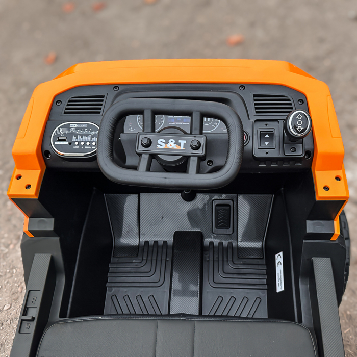 Electric ride-on truck with 2 seats BJDQ818, 120W, 12V 10Ah, PREMIUM equiped, yellow [13]