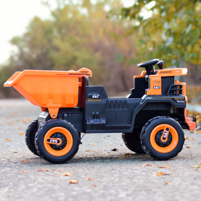 Electric ride-on truck with 2 seats BJDQ818, 120W, 12V 10Ah, PREMIUM equiped, yellow [6]
