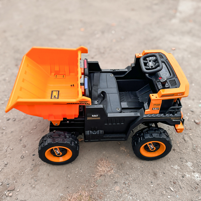 Electric ride-on truck with 2 seats BJDQ818, 120W, 12V 10Ah, PREMIUM equiped, yellow [12]