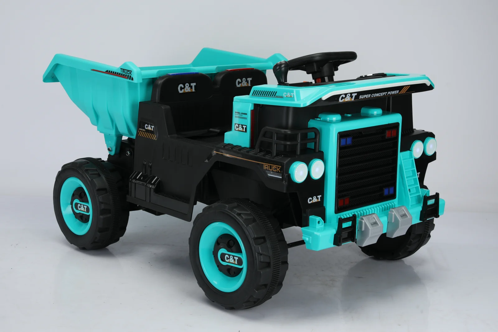 Electric ride-on truck with 2 seats BJDQ818, 120W, 12V 10Ah, PREMIUM equiped, green [3]