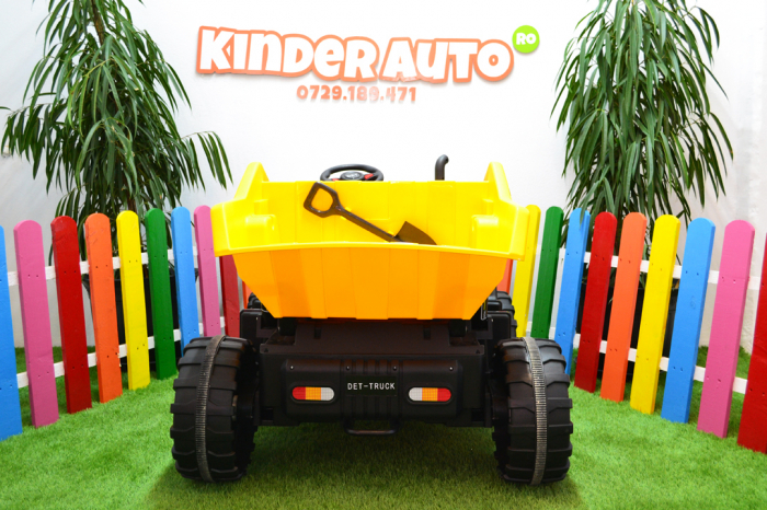 Basculanta electrica copii Kinderauto BJ797A, 4x4, 140W, baterie, 12V, standard, galbena [10]