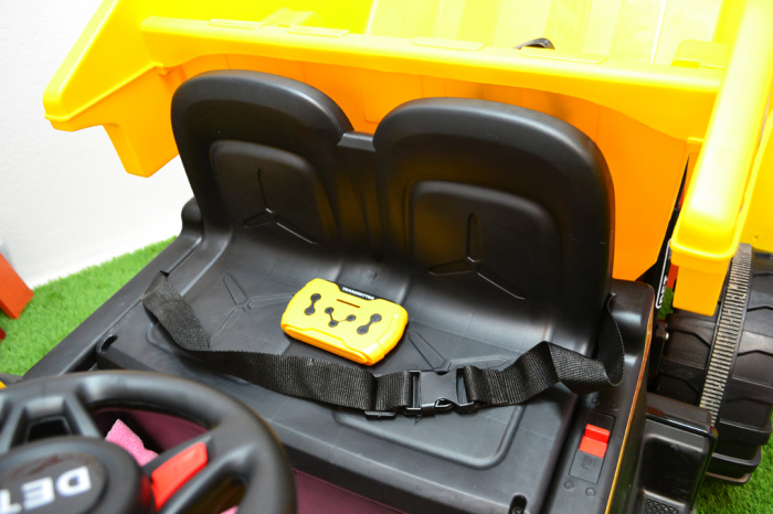 Basculanta electrica copii Kinderauto BJ797A, 4x4, 140W, baterie, 12V, standard, galbena [6]