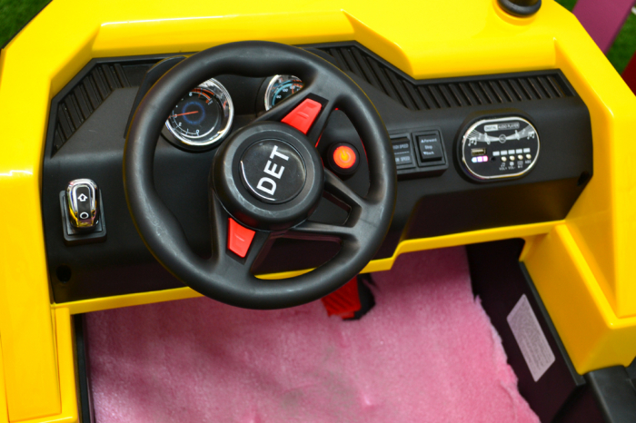 Basculanta electrica copii Kinderauto BJ797A, 4x4, 140W, baterie, 12V, standard, galbena [7]