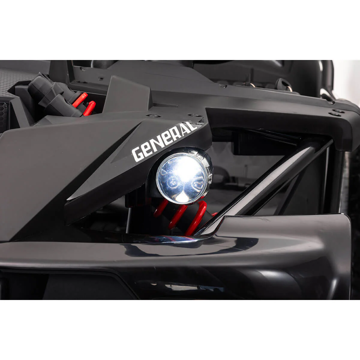 Buggy electric copii, 2 locuri, 800W 48V, roti gonflabile, music player, negru [12]