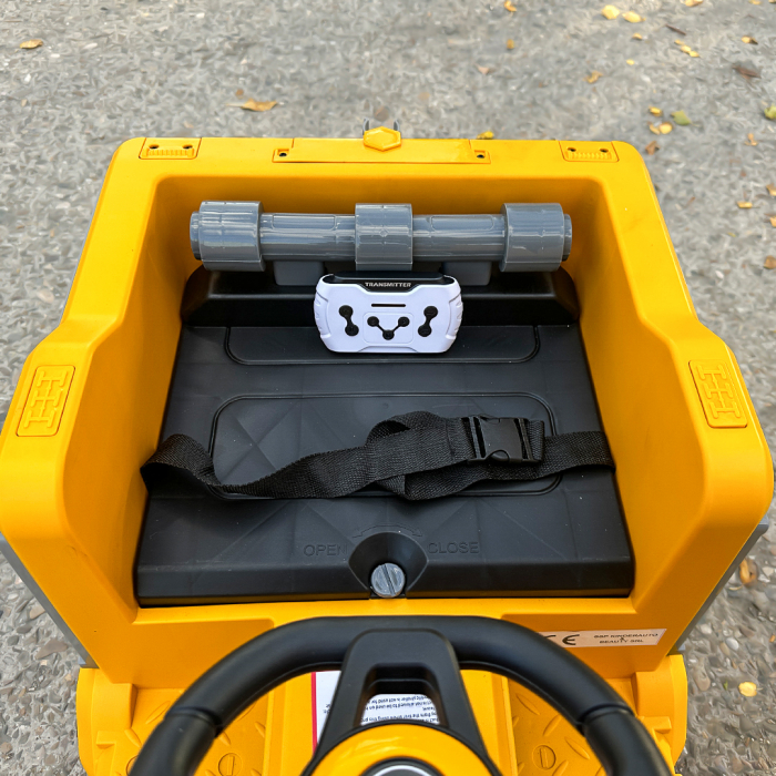 Camion Costrucktor electric cu macara, 140W, 12V-10Ah, galben [15]