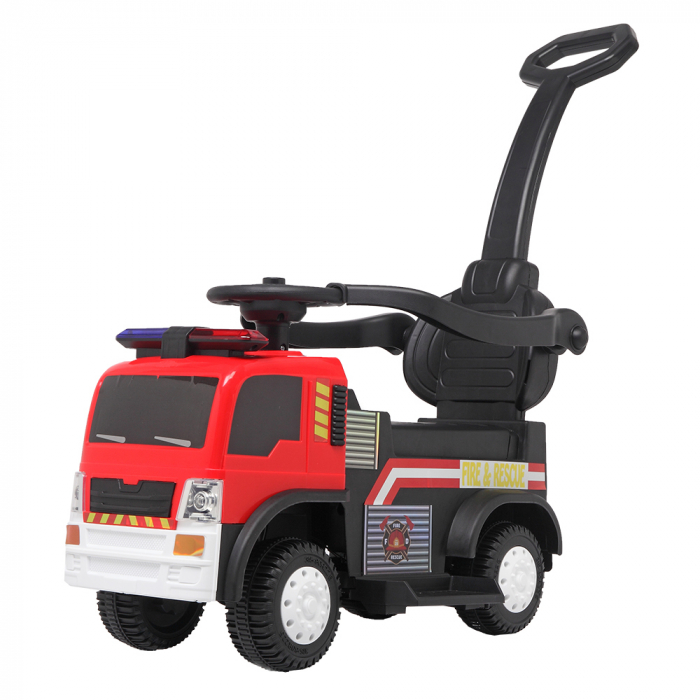 Camion cu maner pentru copii 3 in 1 FireTruck, 30W 6V, scaun tapitat, music player [1]