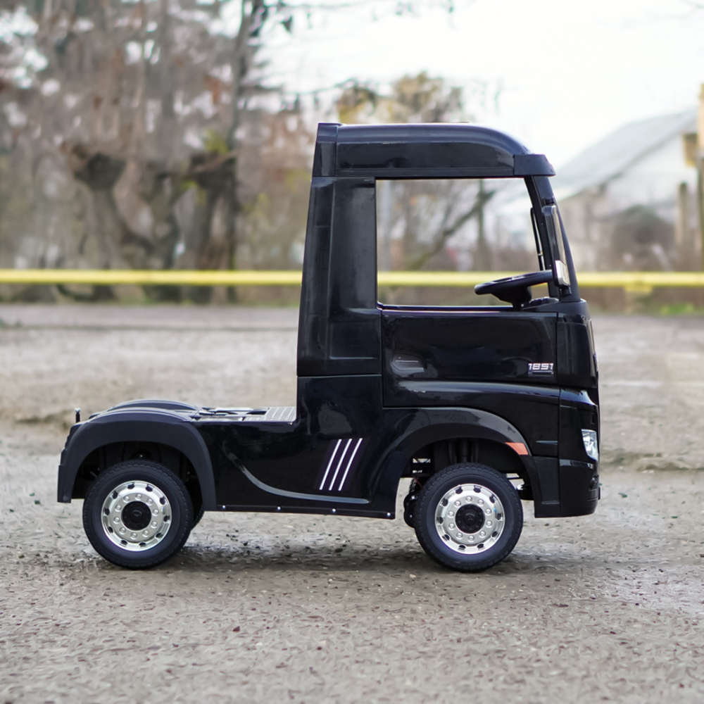 Camion electric copii Mercedes ACTROS, 4x4 180W, 12V, PREMIUM, negru [6]