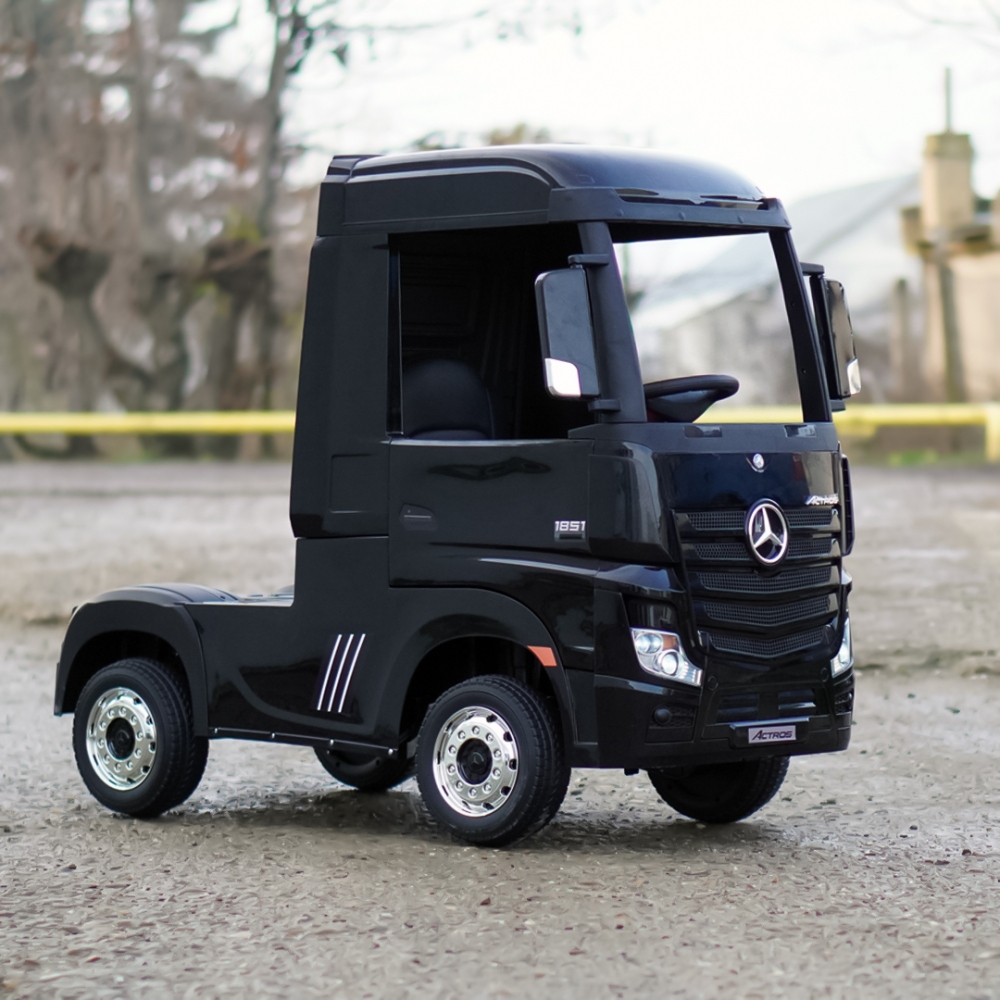 Camion electric copii Mercedes ACTROS, 4x4 180W, 12V, PREMIUM, negru [5]