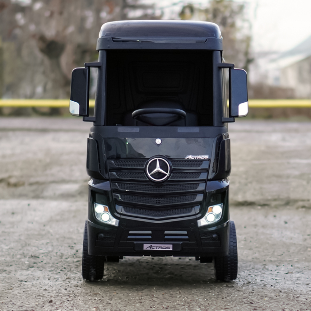 Camion electric copii Mercedes ACTROS, 4x4 180W, 12V, PREMIUM, negru [3]