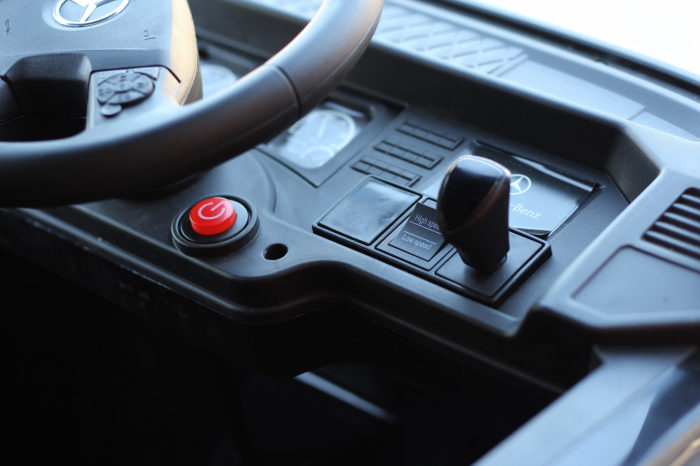 Camion electric copii Mercedes ACTROS, 4x4, 180W, 12V, premium, albastru [17]