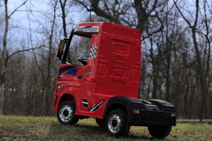 Camion electric copii Mercedes ACTROS, 4x4 180W, 12V, PREMIUM, rosu [9]