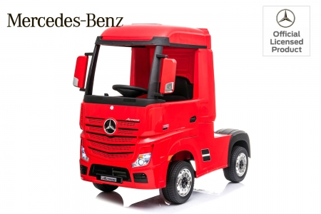 Camion electric copii Mercedes ACTROS, 4x4 180W, 12V, PREMIUM, rosu [2]